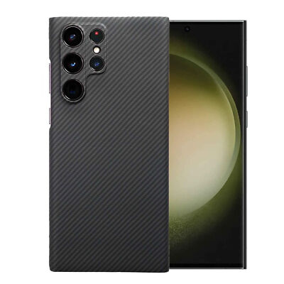For Samsung S25 S24 Ultra S23 S22 S21 FE Note20 Hard PC Aramid Fiber Slim Case