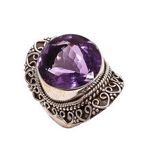 925 Sterling Silver Beautiful Gemstone Amethyst Ring, All Size JL 98