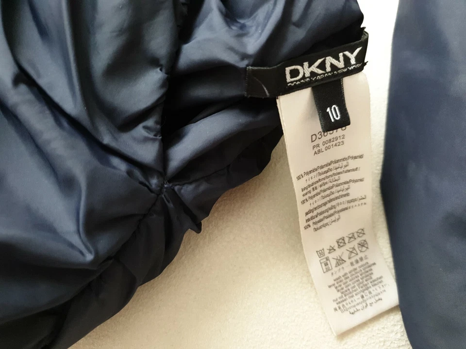 ABRIGO DE NIÑA DKNY AZUL TALLA 10 DONNA KARAYAN NEW YORK REVERSIBLE  - Imagen 3 de 4