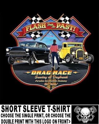 American Flash From The Past Paradise Road Car Drag Race Graffiti T-shirt AB84