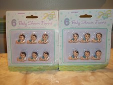 NEW 12 Babies w/ Bottles Baby Shower Party Favors Blue