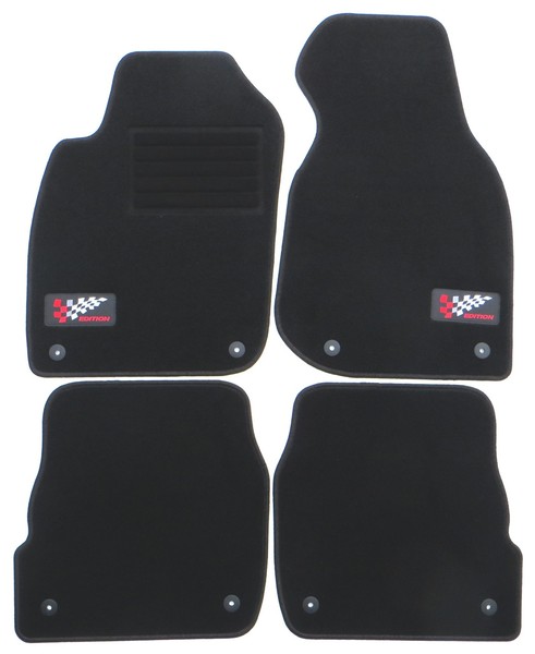 Auto-FußMatten Edition Black FüR Audi A6 C5 1999 - 2005 Automatten Autoteppiche-image