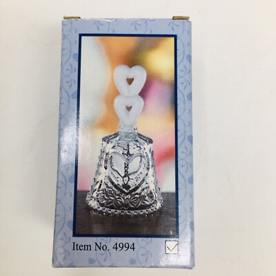 Lead Crystal Bell 24% Double Heart from LaVie La Vie Small Cute Bell Taiwan
