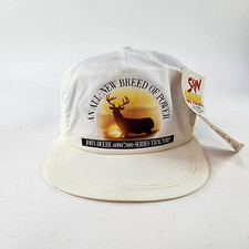 VTG K-Products JOHN DEERE TRACTORS Snapback Trucker Hat Cap White NOS NEW