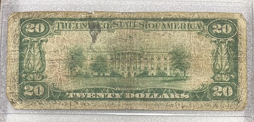 1929 $20 Dollar Federal Reserve Note Chicago BL7 - Picture 2 of 2