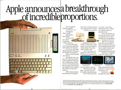 Apple IIc Personal Computer Original Vintage Print Ad