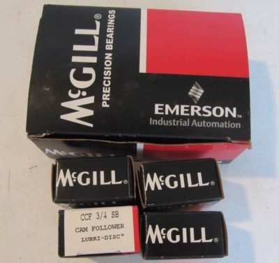 (BOX OF 4 NEW) McGill / Emerson Lubri-Disc Cam Followers CCF 3/4 SB