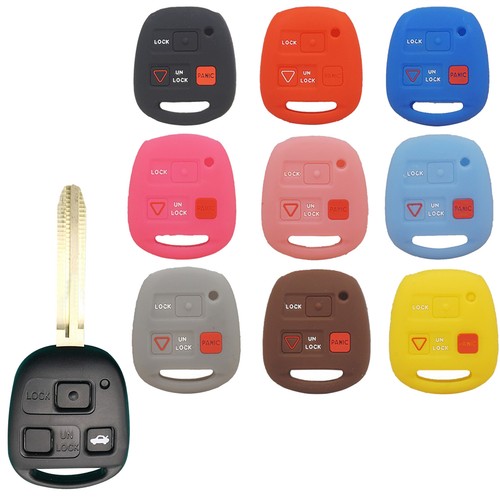 Silicone Car Remote Key Fob Case Cover For Toyota Land Cruiser FJ Cruiser Lexus - Picture 7 of 17