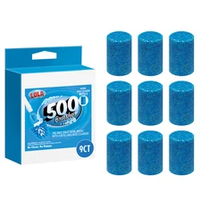 500 Brushes Blue Toilet Cleanser Tablet Refills 9 Pk - Lasts up to 4 Months