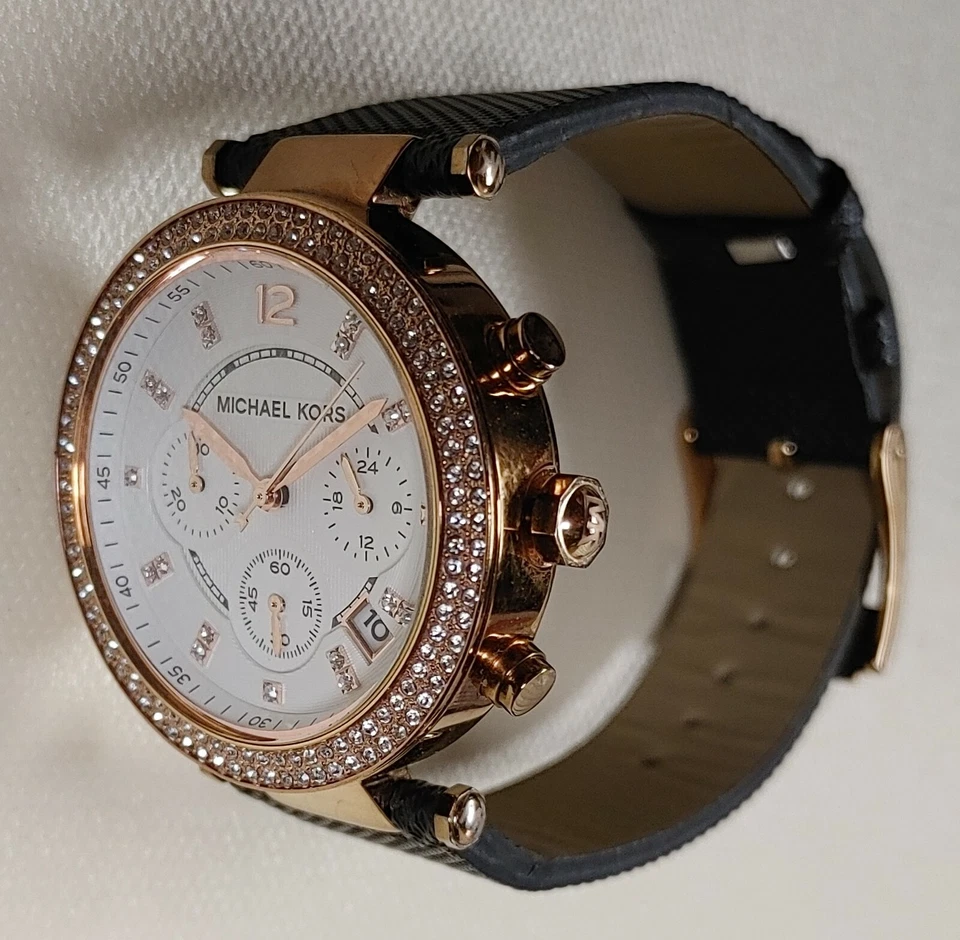 Reloj cronógrafo Michael Kors Parker MK-2281 oro rosa. Foto 3 de 4