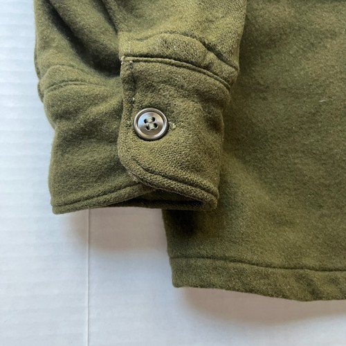 Vintage Wool Military Field Shirt Mens M Olive Green OG 108 Button Flap Pockets - Picture 10 of 13