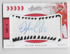 2020 ABSOLUTE BASEBALL MATERIAL SIGNATURE BLACK DYLAN CARLSON CARDINALS 80/125