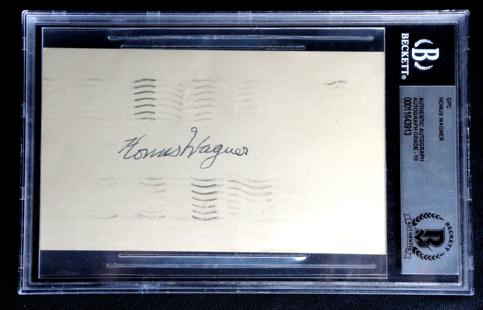 Honus Wagner Autographed Signed Pittsburgh Pirates BECKETT 10 GEM MINT CERTIFIED 1951 POSTCARD GPC 