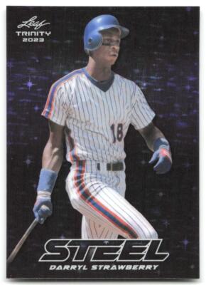 2023 Leaf Trinity #S-15 Darryl Strawberry Steel Stars & Dots #/49