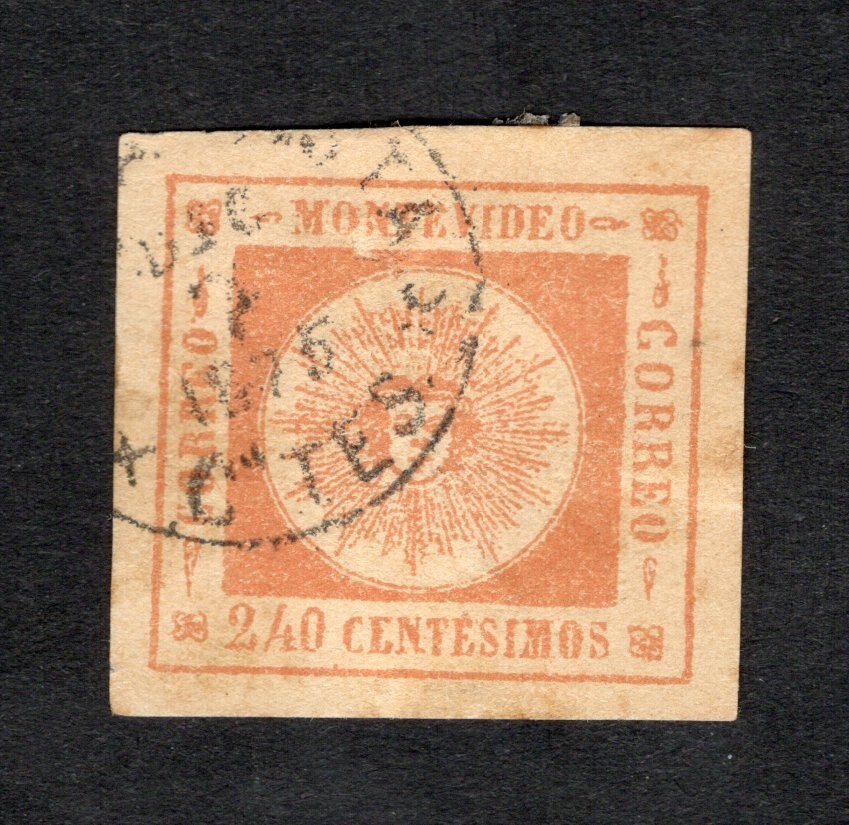 Uruguay 1859 stamp Mi#13a Forgery used CV=108$ lot 2