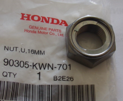 701XX HONDA REAR WHEEL AXLE NUT 90305-KWN-701, PCX125, PCX150, NSS300