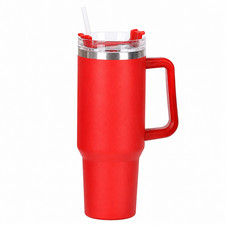 40oz Insulated Tumbler With Handle & Straw Stainless Steel Travel Mug Leakproof