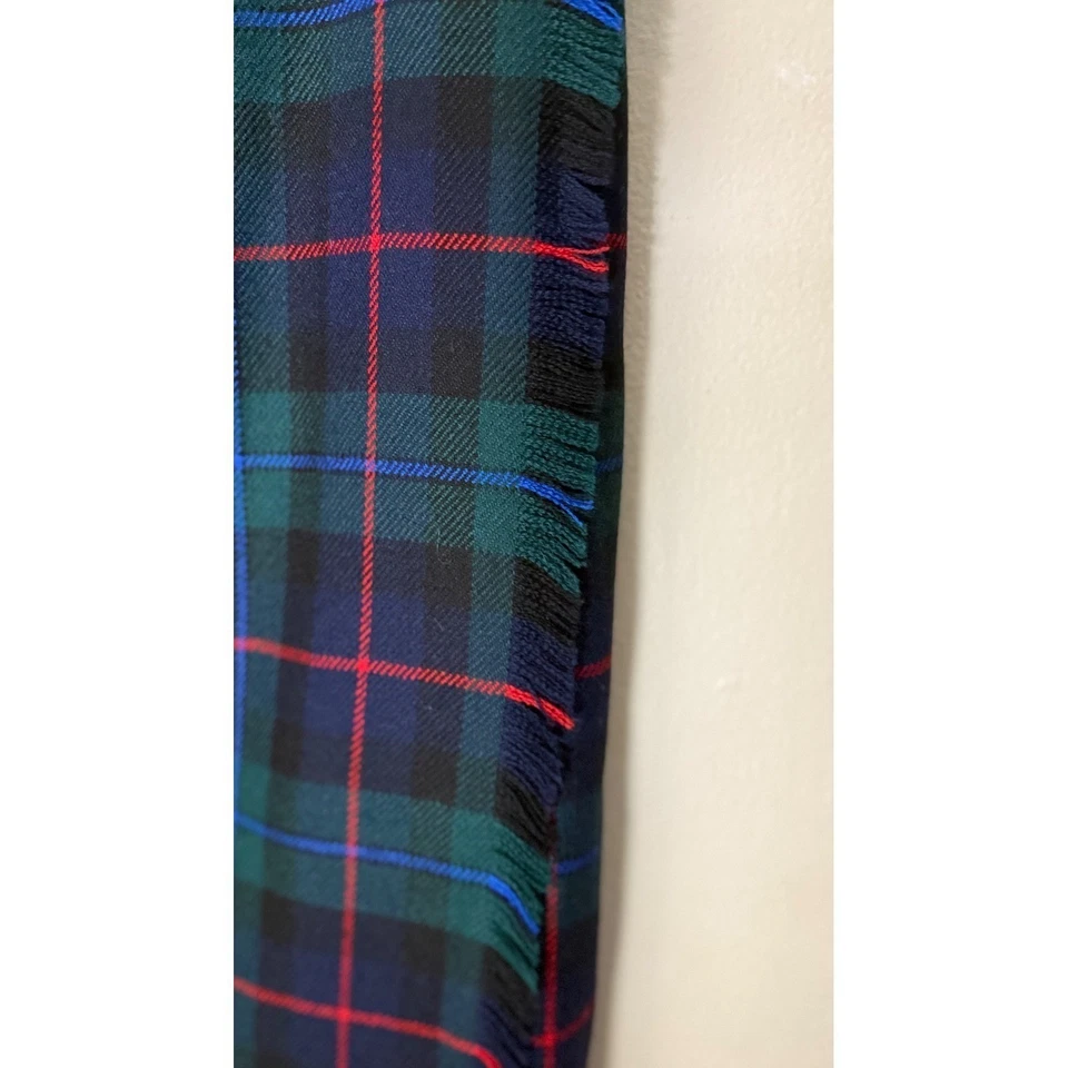 Винтажная клетчатая шерстяная смесь миди юбка бахрома кнопки с подкладкой размер 8 - Изображение 4 из 4