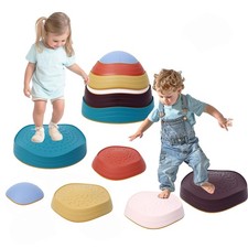 Balance Stepping Stones for Kids - 5 Non-Slip River Stones Obstacle Course