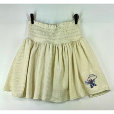 Disney Girls Youth Western Lilo  Stitch Skort Sizs L Smocked Waist Embroidered