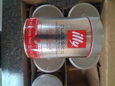 Illy Classico Medium Roast Ground Coffee Espresso, 8.8oz, 6-Pack