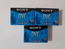 3 Sony Mini Digital Video Cassette DVC 60 Minute Premium Tapes  NEW SEALED
