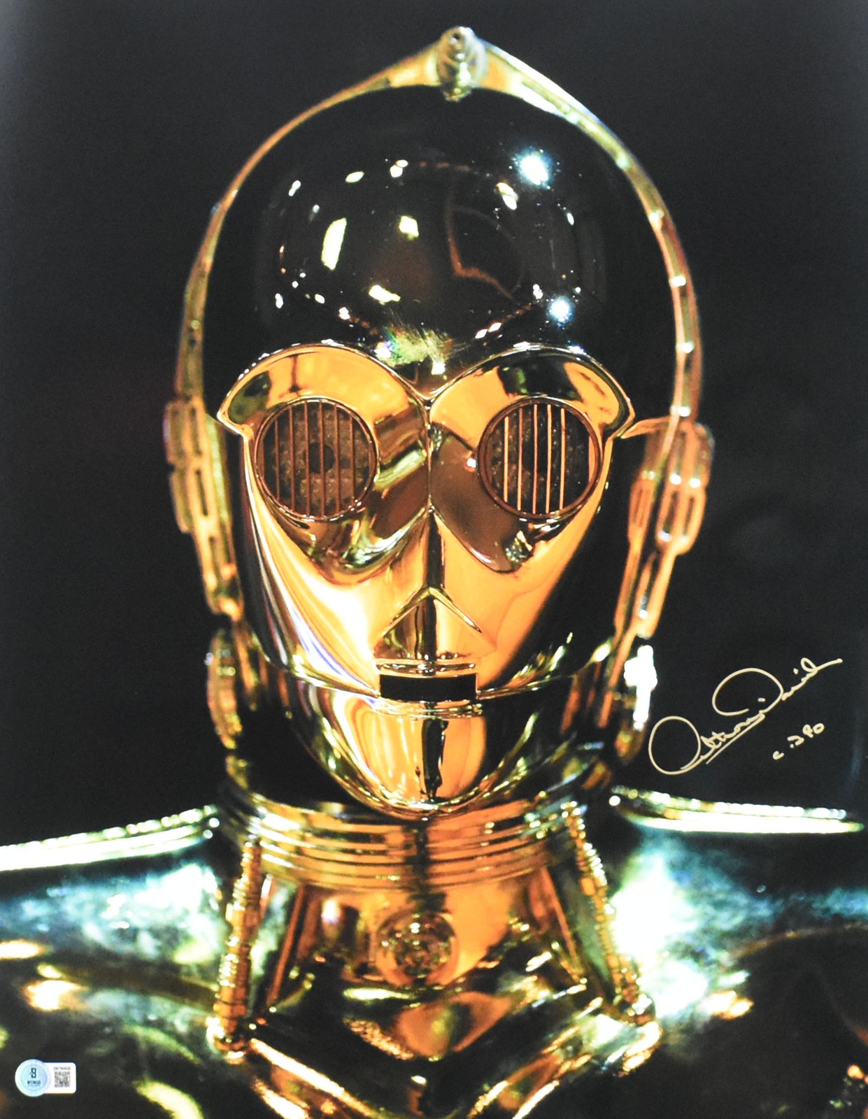 Anthony Daniels Autographed Signed Star Wars 16x20 C-3PO Photo - Beckett W Hologram 