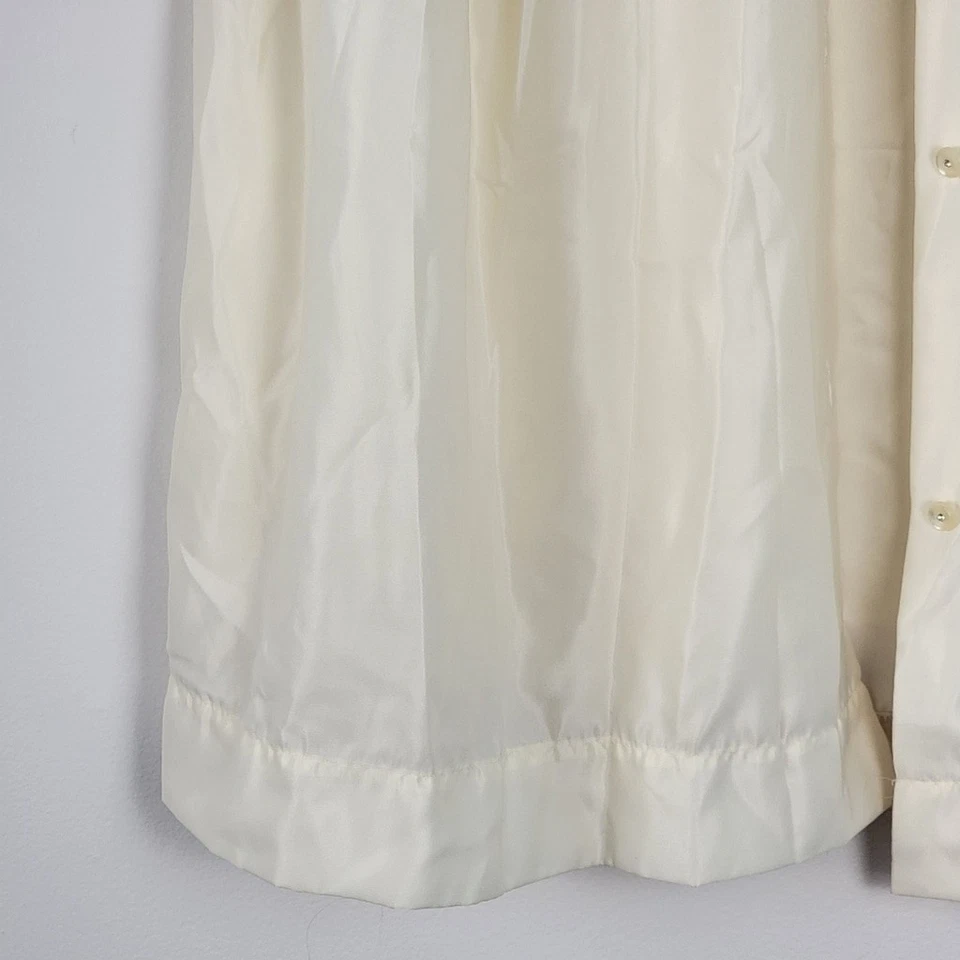 Barbizon Satén De Lys Diane Crema Encaje Peignoir Conjunto Bata Babydoll Camisón M Foto 3 de 4