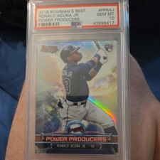 2018 Bowman's Best Ronald Acuna Jr. Power Producers RC #PP-RAJ  PSA 10