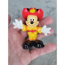Vintage Mickey Mouse Firefighter Action Figure Toy Disney Collectible