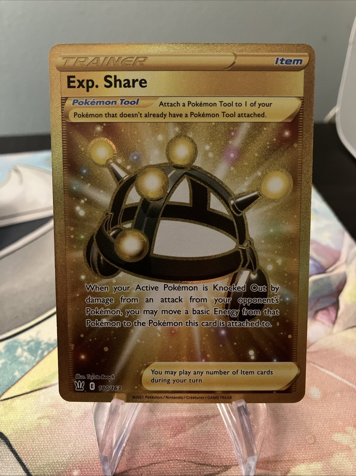 Exp. Share - 180/163 Battle Styles Gold Trainer - NM/MINT