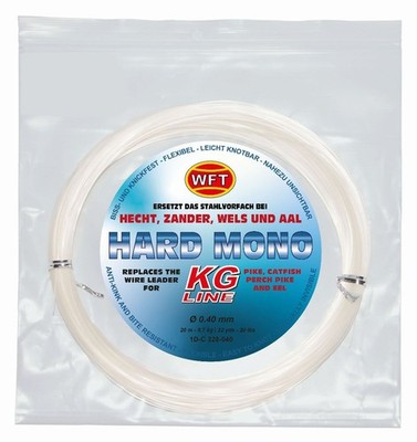 WFT Hard Mono KG Vorfachschnur 20 m 0,32mm-0,80mm Raubfisch-Vorfachmaterial