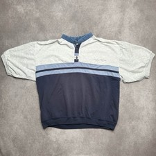 Puritan Special Edition Vintage 90s 3 Button Blue Gray Short Sleeve