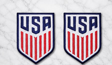 USA SOCCER BADGE 2 PACK EMBROIDERED IRON ON P...
