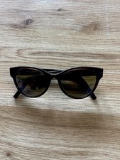 Saint Laurent Women  s Sunglassses R -1.25 L-1.00 Cat Eye Brown Lens Excellent