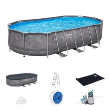 20FT Swimming Pool Heated Paddling Steel Frame Above Ground + Filter Family XL