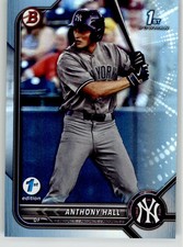 Anthony Hall 2022 Bowman Draft 1st Edition Sky Blue BD-97 New York Yankees