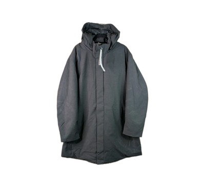 Uniqlo Hybrid Down Coat Mens Size 3XL XXXL Dark Grey Parka Hooded Feathers  New UK