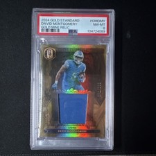 Panini 2024 Gold Standard David Montgomery Gold Mine Relic MEM PSA 8 /299
