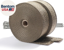 2 X 50 Titanium Exhaust Header Heat Wrap 2 Rolls With 20pcs 11.8 Inch Stainles 2 X 50 Titanium Exhaust Header Heat Wrap 2 Rolls With 20pcs 11.8 Inch Stainles