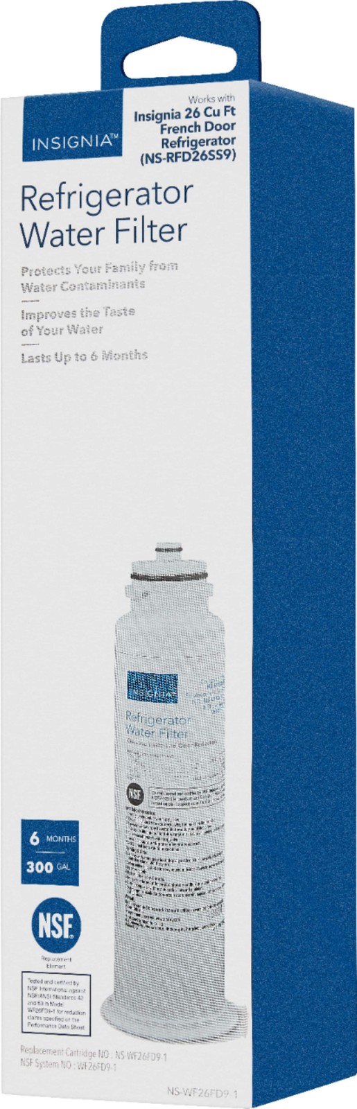 Insignia- Фильтр для воды для некоторых холодильников Insignia - Белый