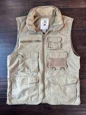 Vtg 80s Banana Republic Safari Clothing Cotton "Travel Vest" Fishing Medium