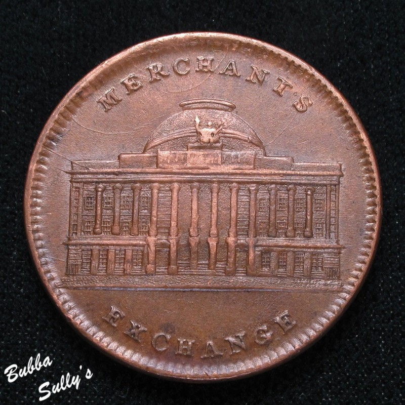 Hard Times Token MERCHANTS EXCHANGE Low 98 VERY FINE