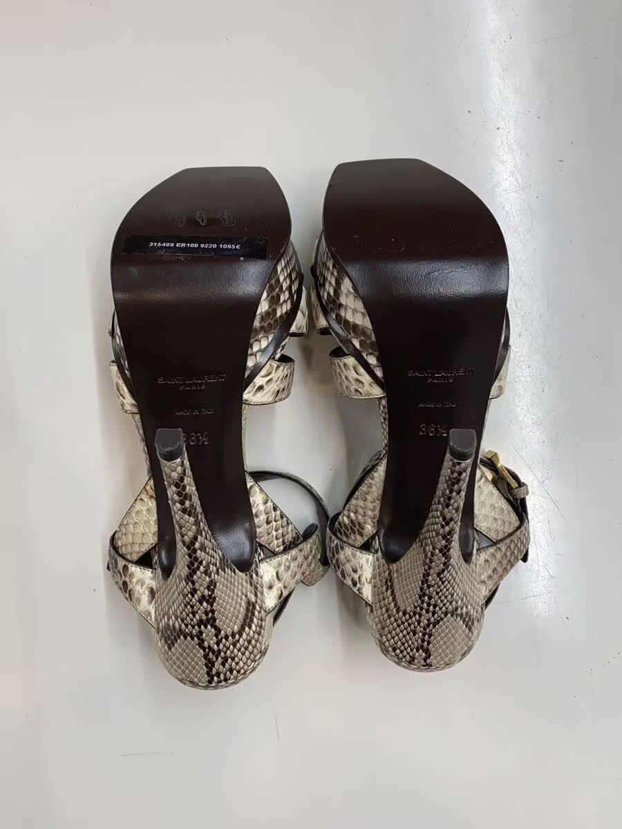 SAINT LAURENT Sandals 36.5 BEG Python - image 4