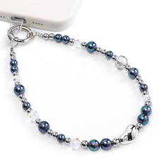 Phone Charm for Women, Beaded Wrist Strap Lanyard with Tether Tab