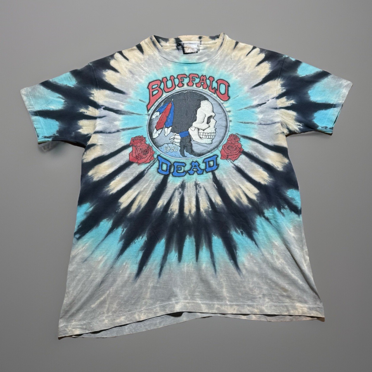Vintage 1992 Grateful Dead Buffalo Tour Shirt with Crosby Stills Nash Large Size 90s Concert Tee