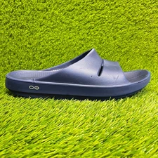 Oofos Ooahh Mens Size 12 Blue Beach Walking Outdoor Recovery Sport Slide Sandals
