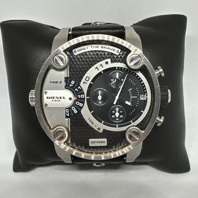 Diesel Little Daddy DZ7256 Men's Black Leather Analog Dial Quartz