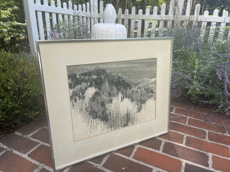 RARE Original Watercolor Framed Art Signed By Ed Jagman (1936-1990) “From Afar”