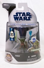 Star Wars The Clone Wars  3 1st Day of Issue Yoda 3.75  Scale Figure Hasbro 2008